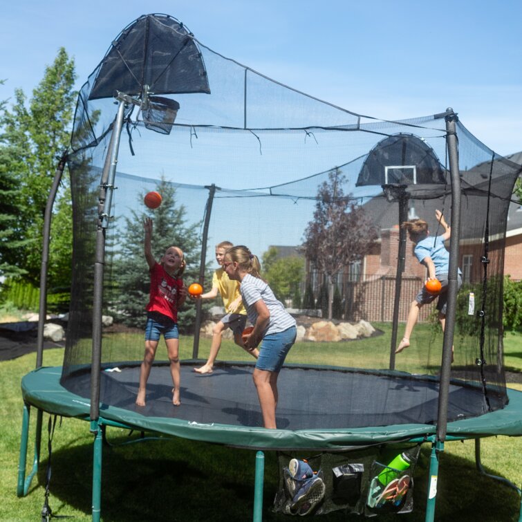 Universal trampoline basketball outlet hoop